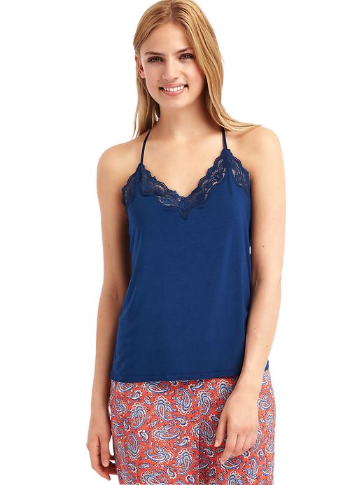 View large product image 1 of 1. Lace-trim cami