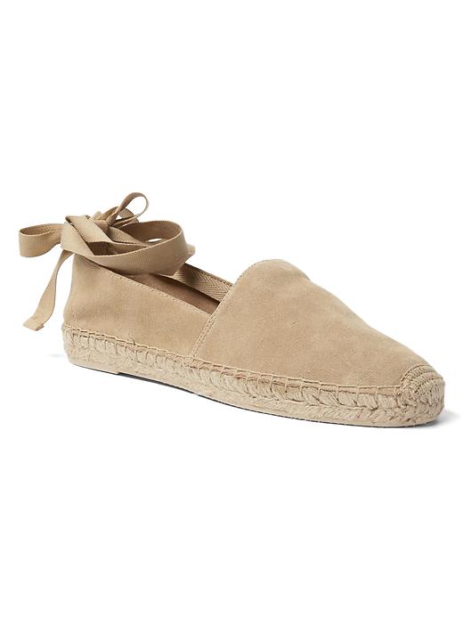 Image number 1 showing, Suede lace-up espadrilles