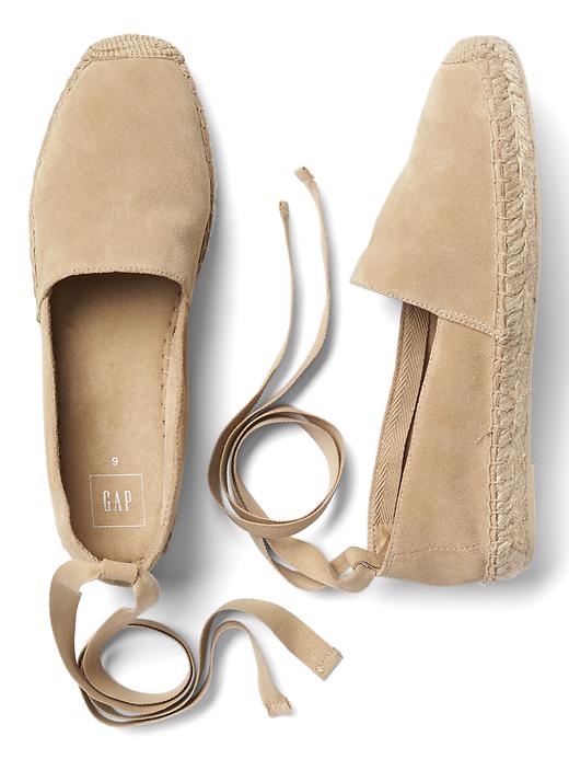 Image number 2 showing, Suede lace-up espadrilles