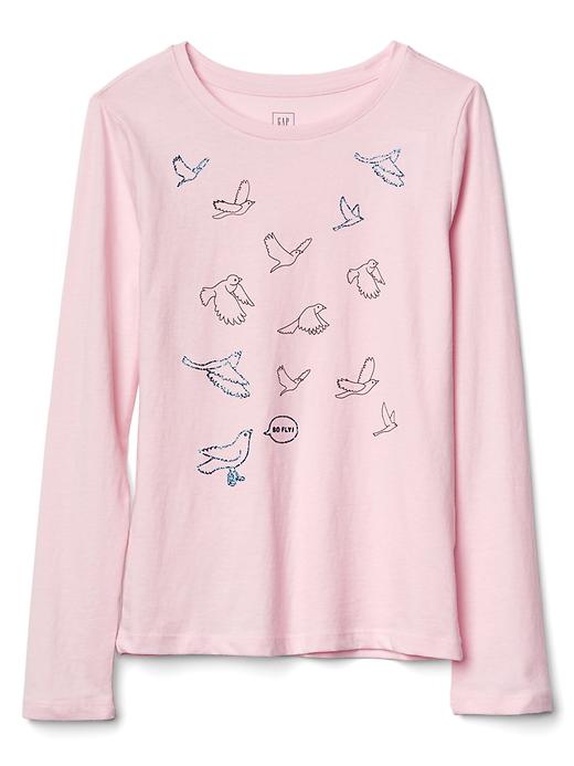 Image number 6 showing, Embellished graphic long sleeve tee