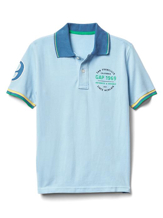 Image number 3 showing, Sporty logo short sleeve pique polo