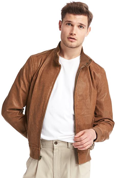 Gap Men The Archive Re Issue Harrington Leather Jacket Shop Your Way