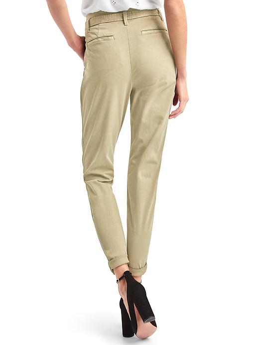 Image number 2 showing, Paper bag high rise chinos