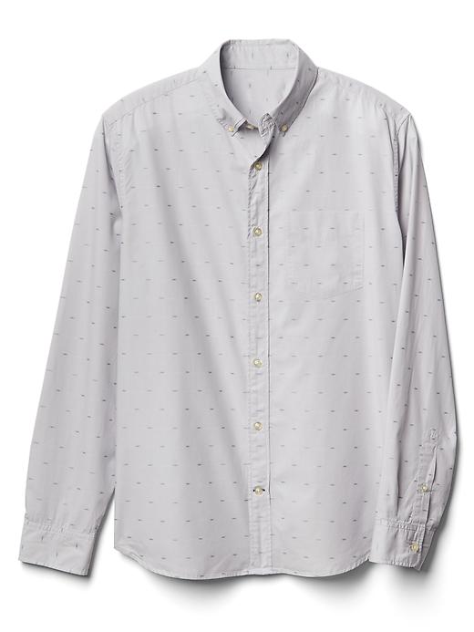 Image number 6 showing, True wash poplin clip dot standard fit shirt