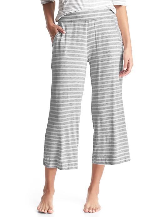 View large product image 1 of 1. Pure Body modal wide-leg crop pants