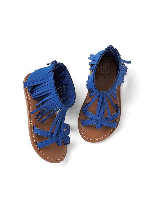 View large product image 1 of 1. Fringe sandals