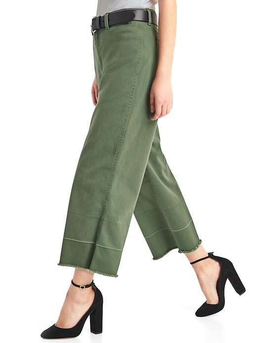 Image number 5 showing, Wide-leg crop high rise chinos