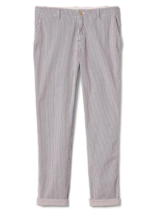 Image number 6 showing, Railroad stripe girlfriend chinos