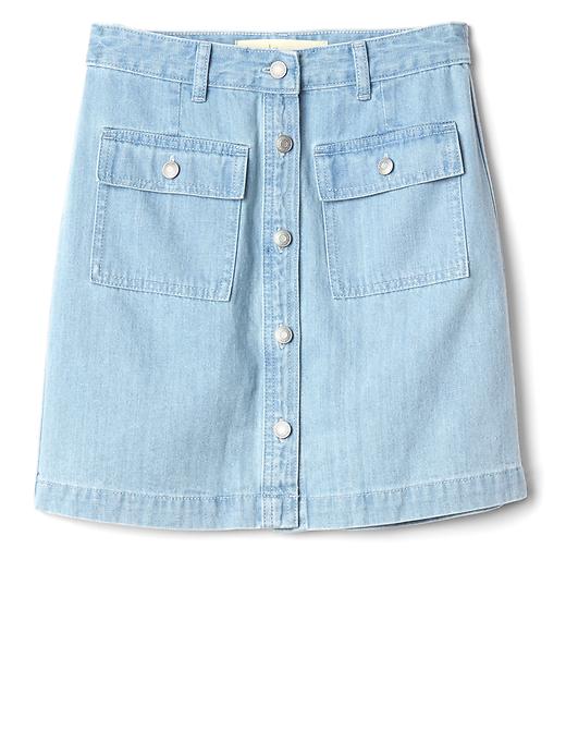 Image number 6 showing, The archive re-issue patch pocket denim skirt