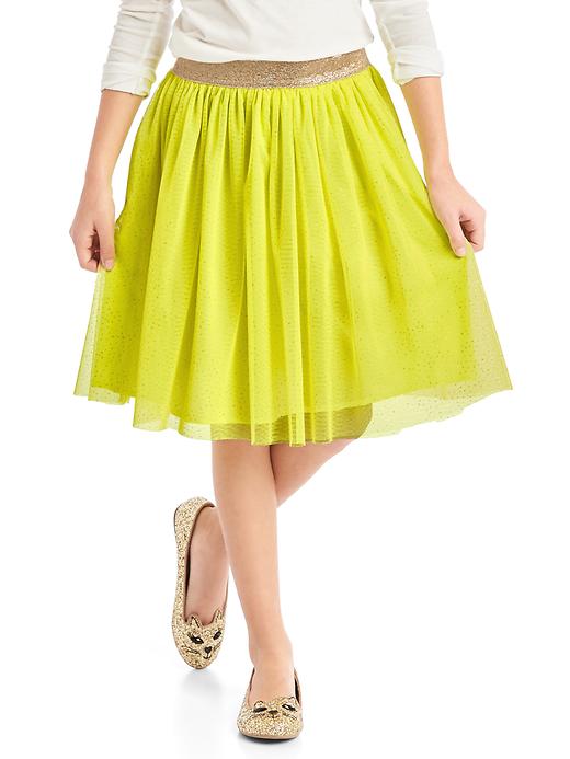 View large product image 1 of 1. Shimmer waist tulle skirt