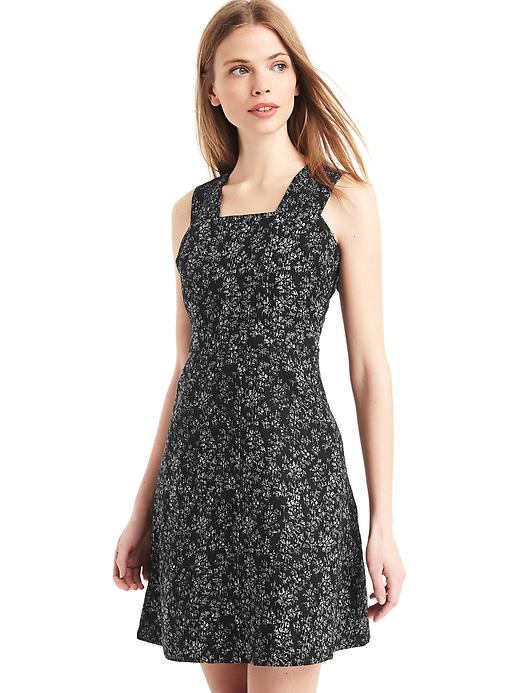 View large product image 1 of 1. Linen fit and flare dress
