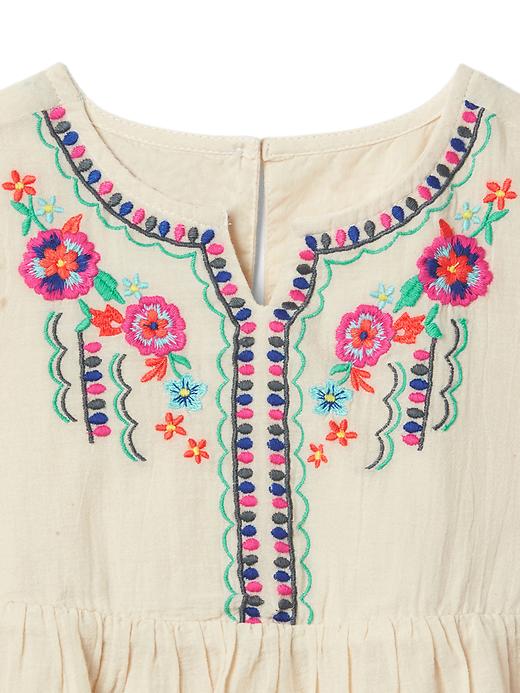 Image number 3 showing, Embroidery split-neckline top