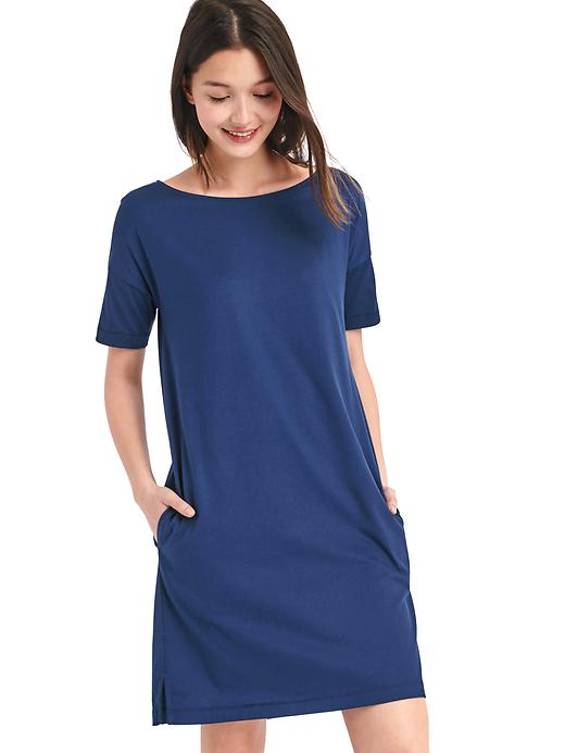 View large product image 1 of 1. Boatneck tee dress