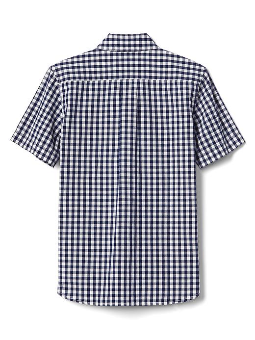 Image number 2 showing, Gingham short sleeve poplin shirt