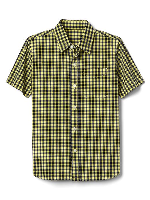 Image number 4 showing, Gingham short sleeve poplin shirt