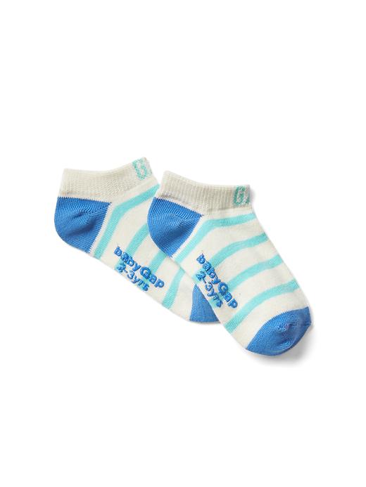 View large product image 1 of 1. Stripe no-show socks