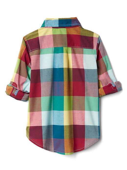 View large product image 2 of 3. Check madras convertible shirt