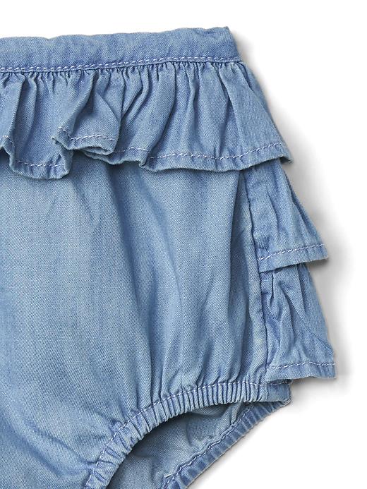 Image number 3 showing, Chambray ruffle bloomers