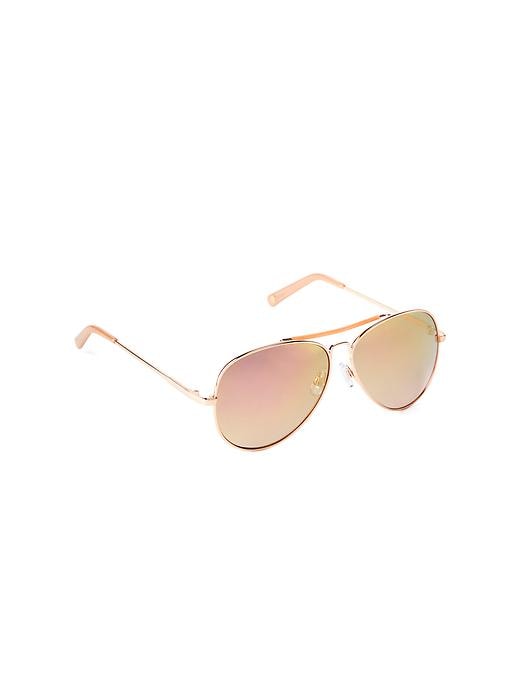 View large product image 1 of 1. Color Tinted Aviator Sunglasses