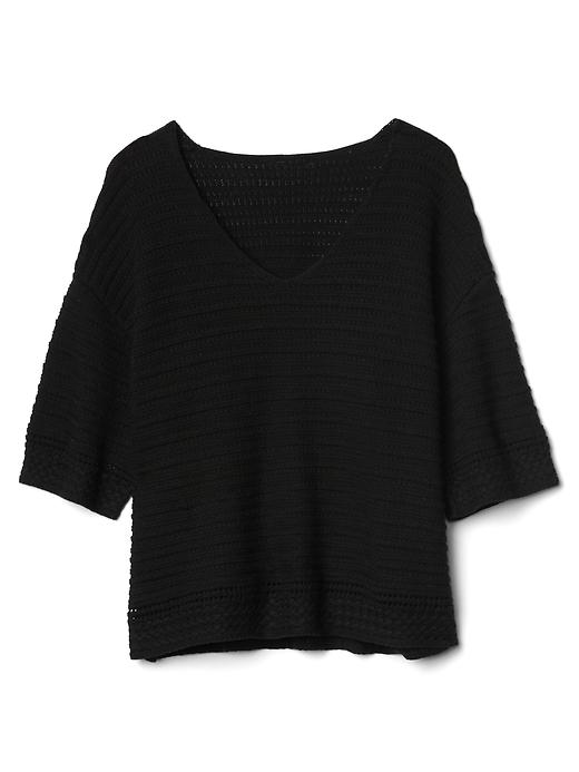 Image number 6 showing, Textured V-neck sweater