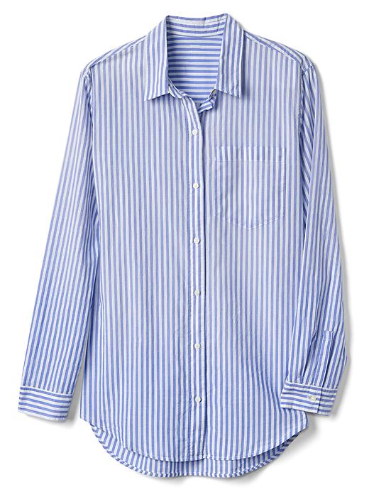 Image number 6 showing, Oversize stripe boyfriend shirt