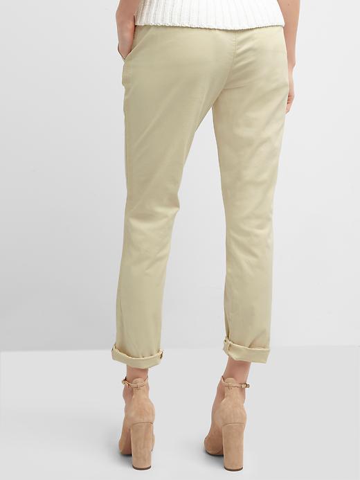 Image number 2 showing, Embroidery side-stripe girlfriend chino