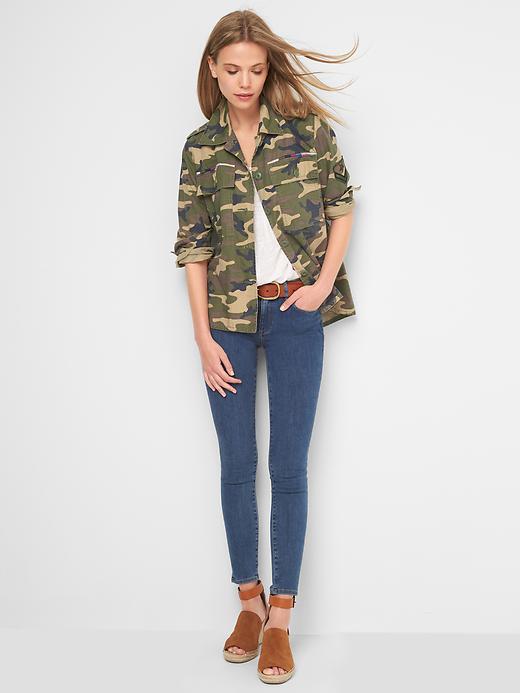 Image number 3 showing, Patch camo swing jacket
