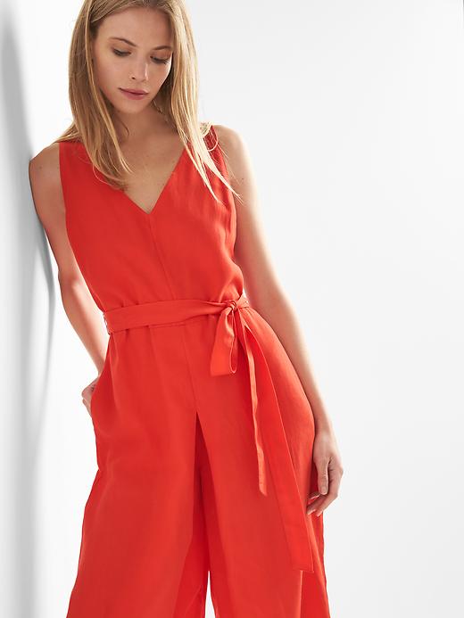 Image number 3 showing, Sleeveless TENCEL&#153 culotte jumpsuit