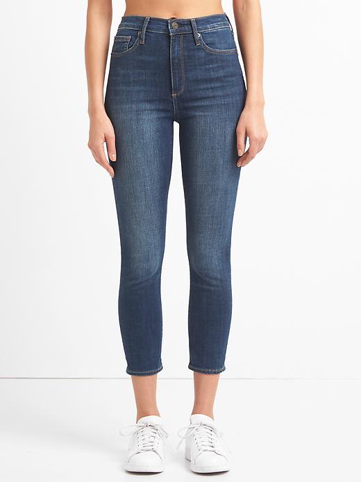 Image number 7 showing, Super high rise true skinny crop jeans