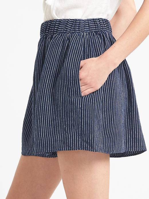 Image number 5 showing, Stripe linen drapey shorts