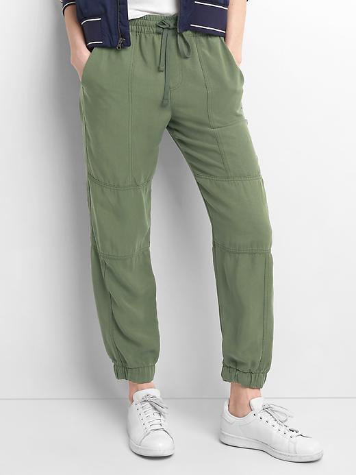 Image number 1 showing, TENCEL&#153 seamed joggers