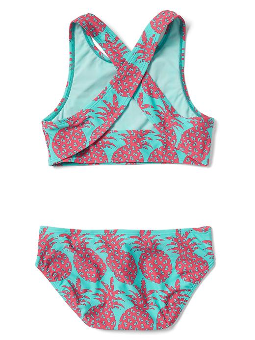Image number 2 showing, Pineapple crisscross swim two-piece