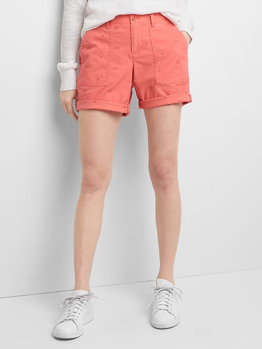 Image number 1 showing, Embroidery girlfriend chino shorts