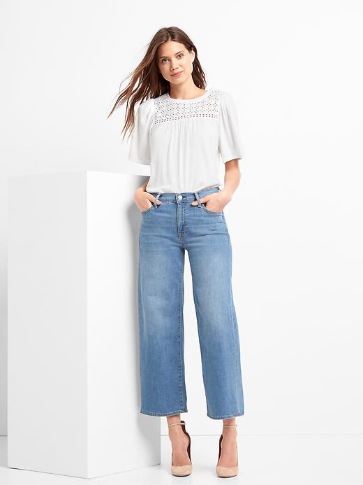 Gap High Rise Wide-Leg Crop Jeans