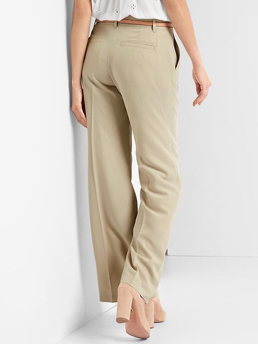 Image number 2 showing, TENCEL&#153-linen wide-leg pants