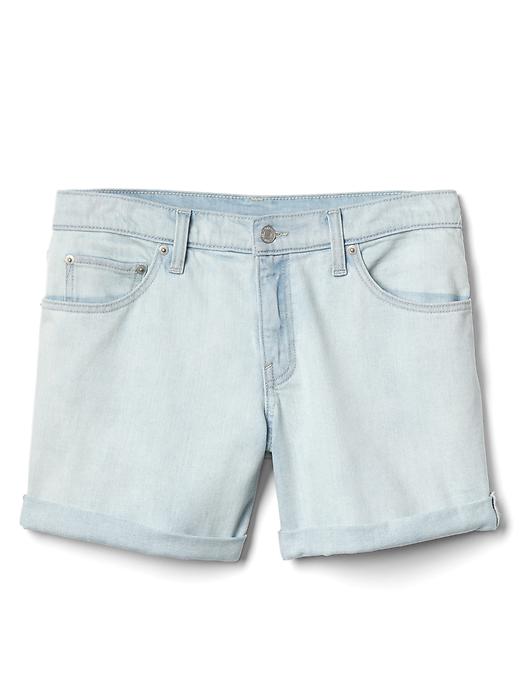 Image number 5 showing, Mid rise denim roll shorts