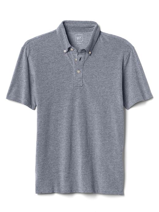 Image number 6 showing, Pique oxford slim fit polo