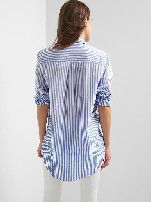 Image number 2 showing, Oversize stripe boyfriend shirt
