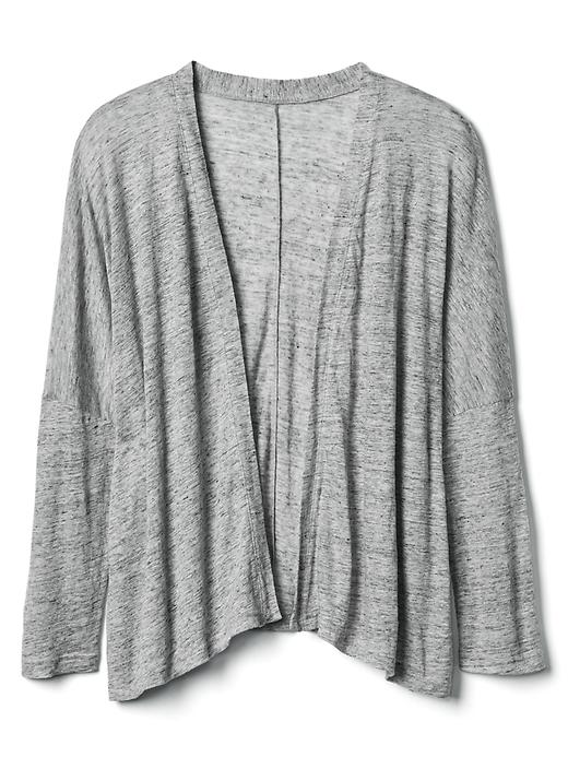 Image number 6 showing, Linen batwing open-front cardigan