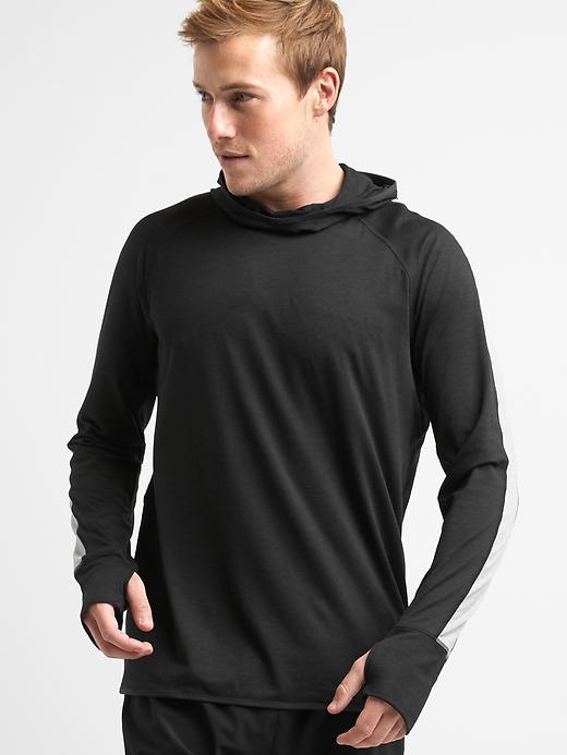 Image number 7 showing, Brushed tech jersey running hoodie