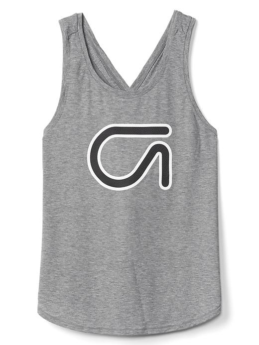Image number 6 showing, Breathe graphic cross-back tank