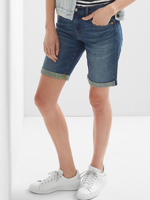 Denim Rolled Bermuda Shorts Denim Rolled Bermuda Shorts