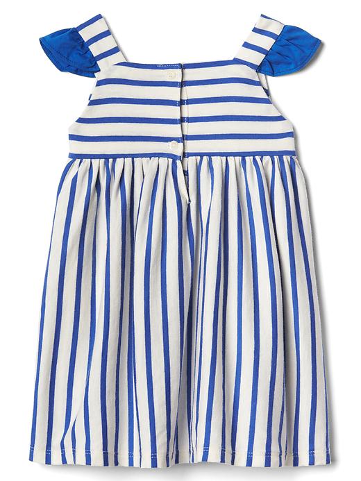 Image number 2 showing, Stripe-block flutter dress