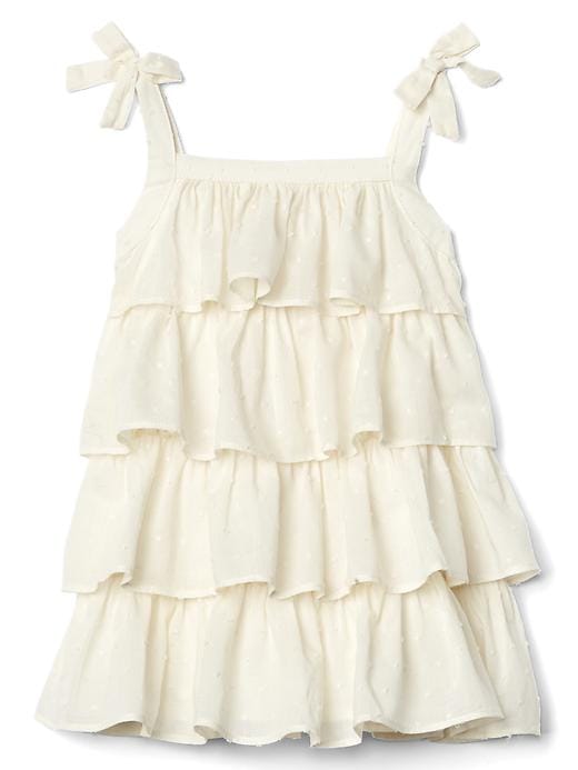 Image number 1 showing, Tiered ruffle bow dress