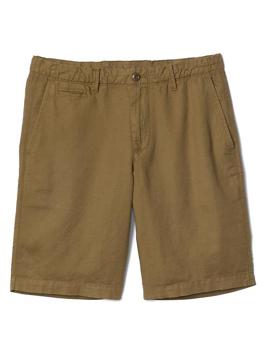 Image number 6 showing, Garment-dyed linen-cotton shorts (10")