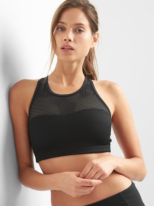 Image number 3 showing, Low impact mesh sports bra