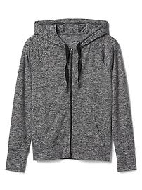 View large product image 6 of 6. Brushed jersey zip hoodie