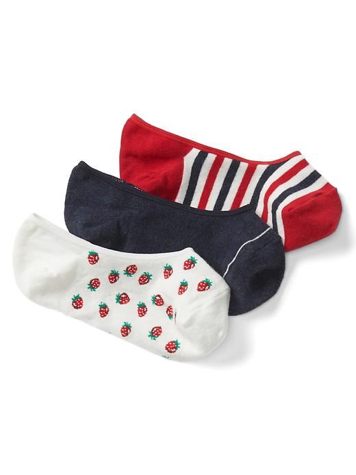 View large product image 1 of 1. No-show print socks (3-pairs)