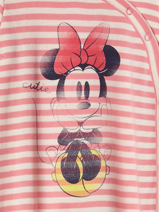 Image number 3 showing, babyGap &#124 Disney Baby Minnie Mouse kimono footed one-piece