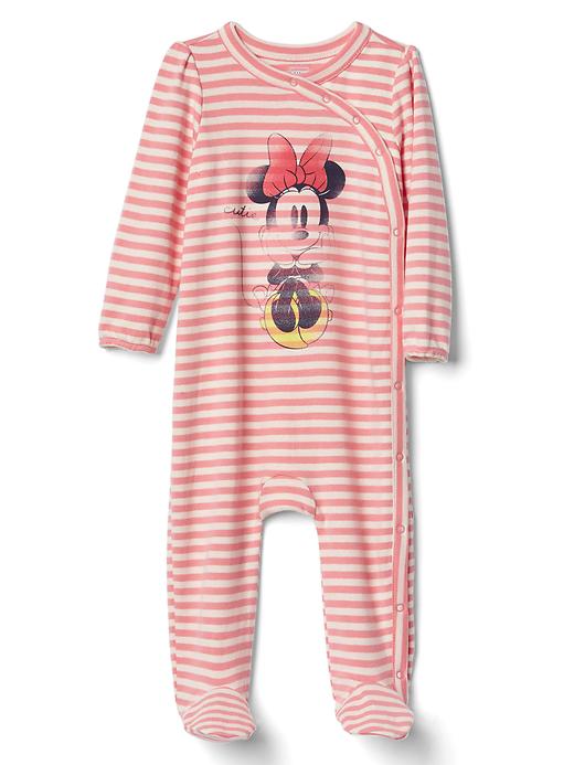 Image number 1 showing, babyGap &#124 Disney Baby Minnie Mouse kimono footed one-piece